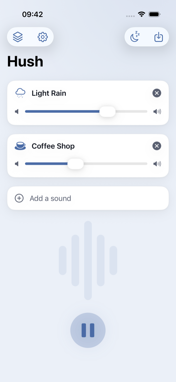 Hush in the Default theme.