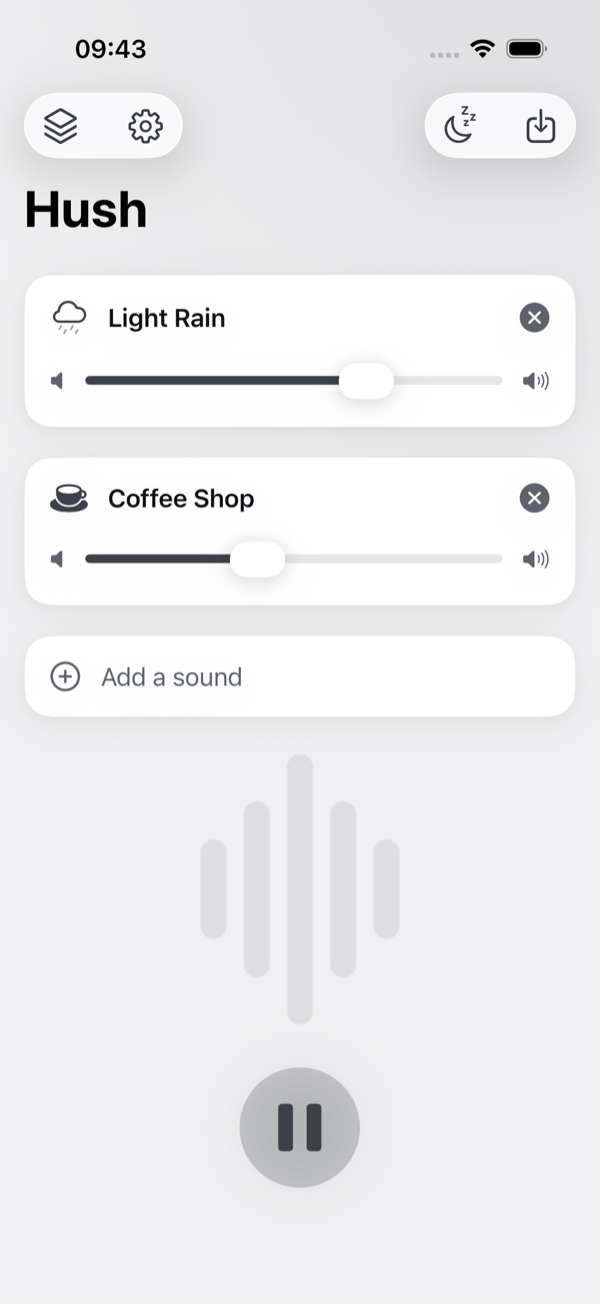 Hush in the Graphite theme.